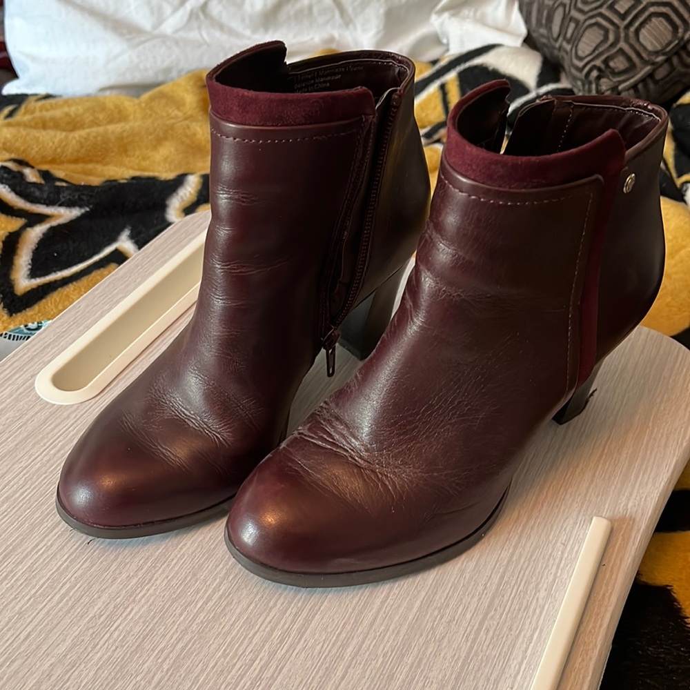 Burgundy Heeled Boots